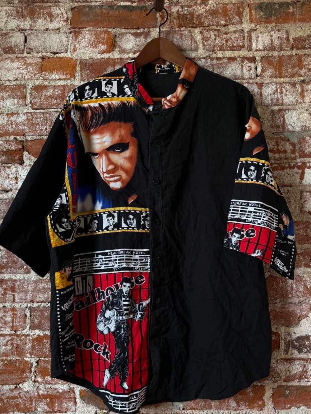 Vintage Elvis Graphic Button-Up Shirt